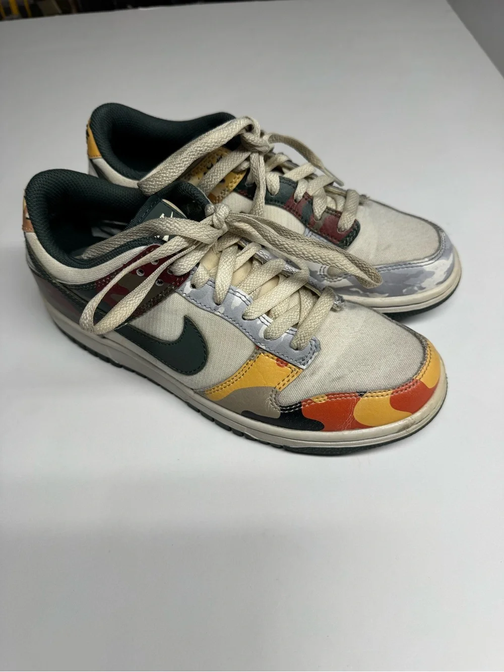 Nike Multicolor Camo Low-Top Sneakers — Black Swoosh
